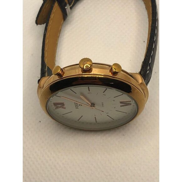 Fossil Q FTW5021 Women's Black Leather Analog Dial Wrist Hybrid Smart Watch HK41 - Picture 6 of 9